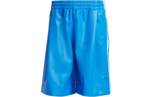 Adidas Originals Faux Leather Adicolor 3 Stripes Shorts Casual Shorts Men's Blue