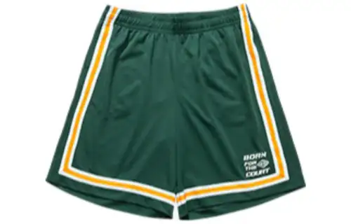 ANTA Basketball Shorts Men's Green Moderate Straight Fit Pants