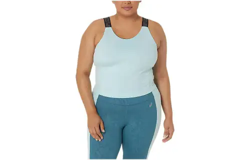 ASICS SANA Tank Tops Women's Blue Crew Neck Moderate Other