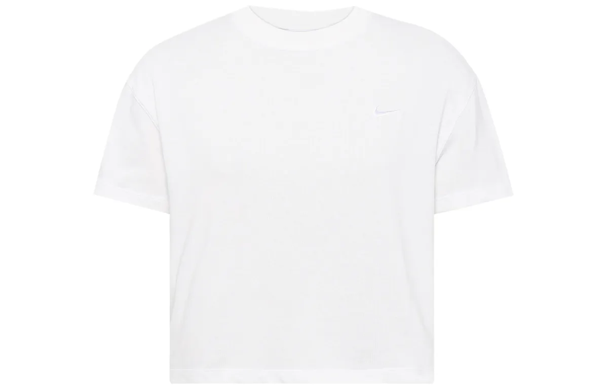 Nike Crop Tops Women's White Crew Neck Moderate