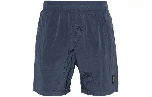 STONE ISLAND Compass Crinkled Swim Shorts