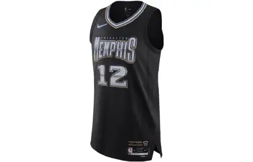Nike Team alphanumeric Logo Printed Basketball Vest AU Player Edition 22-23 Season Memphis Grizzlies Morant No. 12 Men's Black