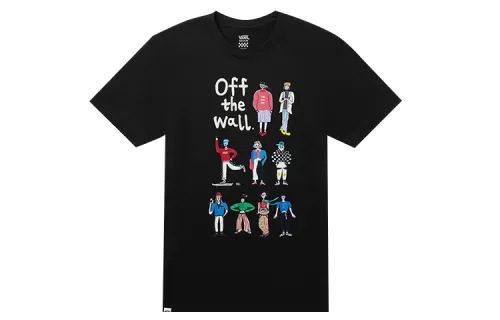 Vans OTW T Shirts Women's Black Crew Neck Moderate Straight Fit