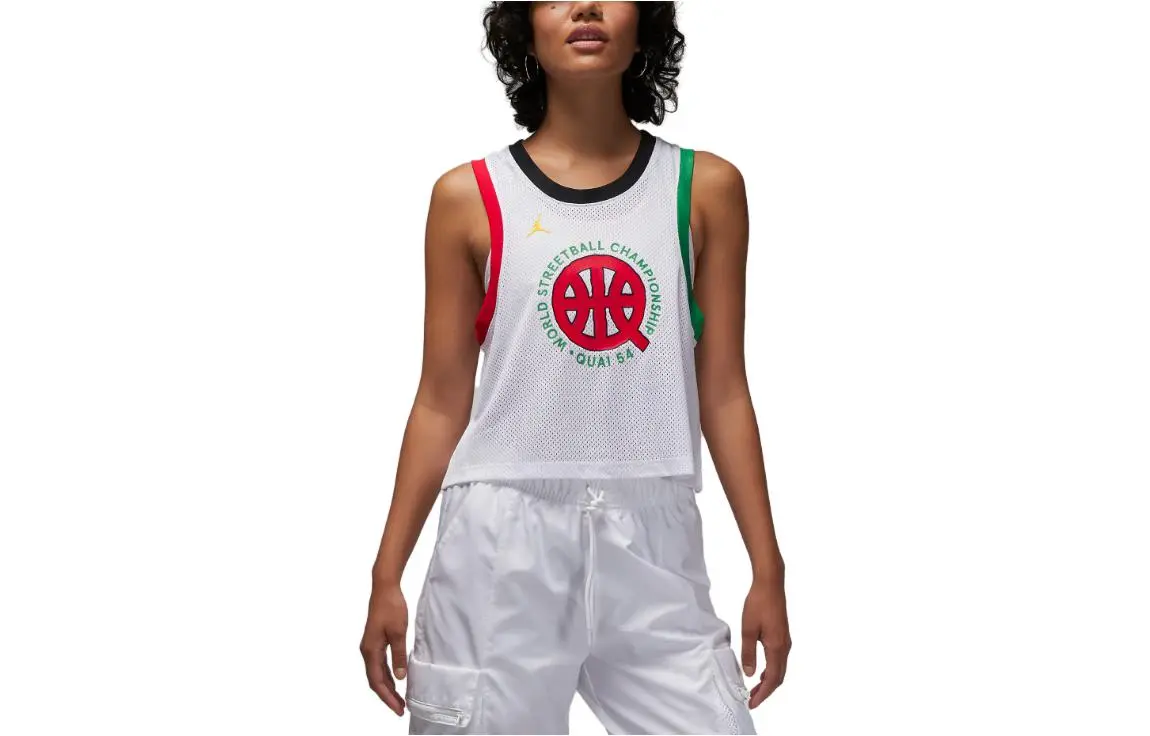 Jordan Quai 54 Tank Tops Women's White Straight Fit