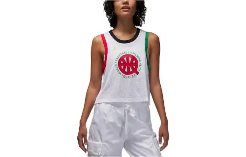 Jordan Quai 54 Tank Tops Women's White Straight Fit