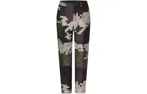 LOUIS VUITTON Tailored Cotton Damier Damoflage Cigarette Pants