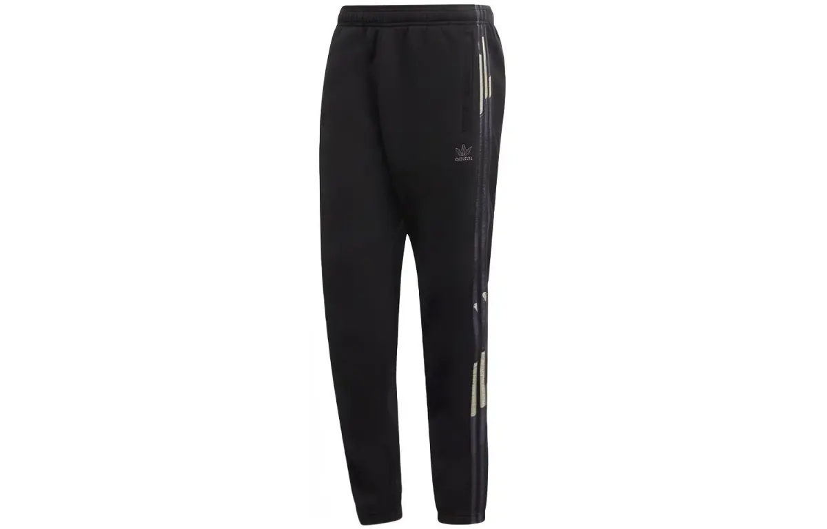 Adidas Originals Sports Pants Men's Black Moderate Cuffed Pants