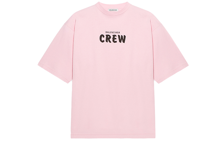 Женская футболка Balenciaga Crew (розовый)