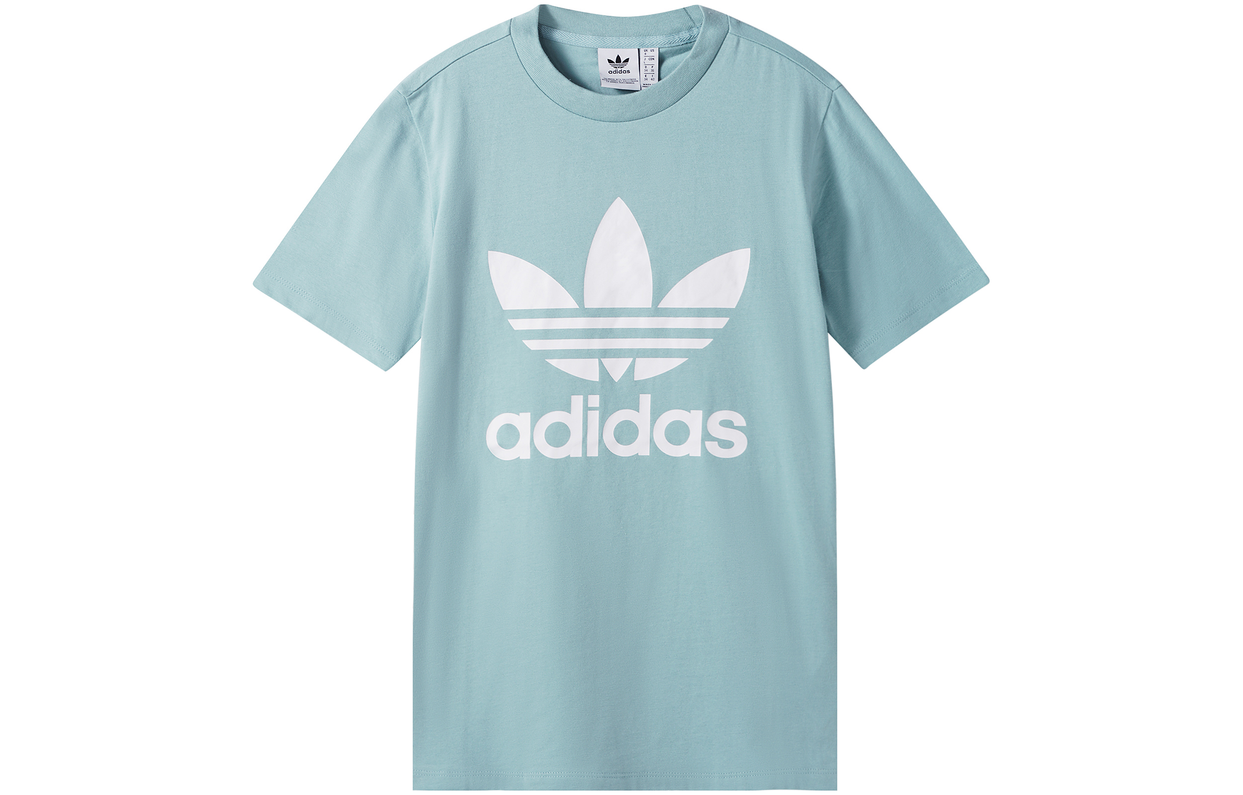 Женская футболка adidas originals Trefoil Tee (синяя) — фото 1
