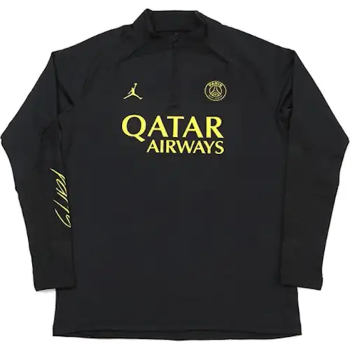 Jordan Dri-FIT Soccer Drill Top Letter Print Stand Collar Long Sleeve Football Jersey Men's Black