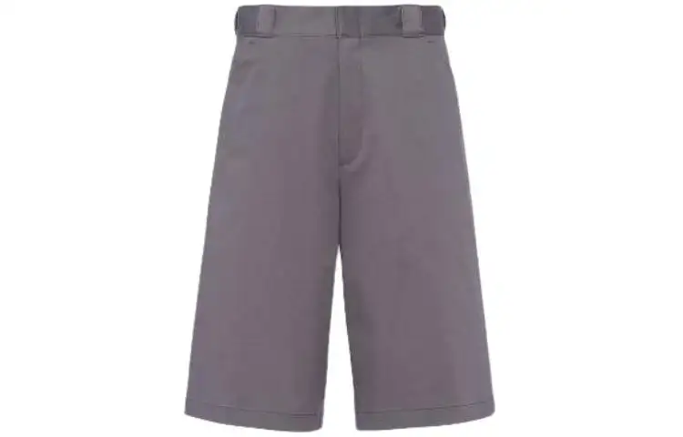 PRADA Stretch Cotton Bermudas Casual Shorts Men's Gray