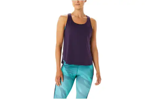 Asics Side Slit Sleeveless Top Tank Top Women's Purple