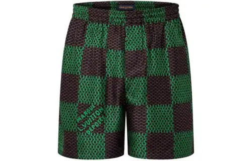 LOUIS VUITTON Damier Silk Shorts