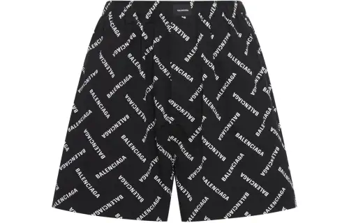Balenciaga All Over Logo Bermuda Shorts