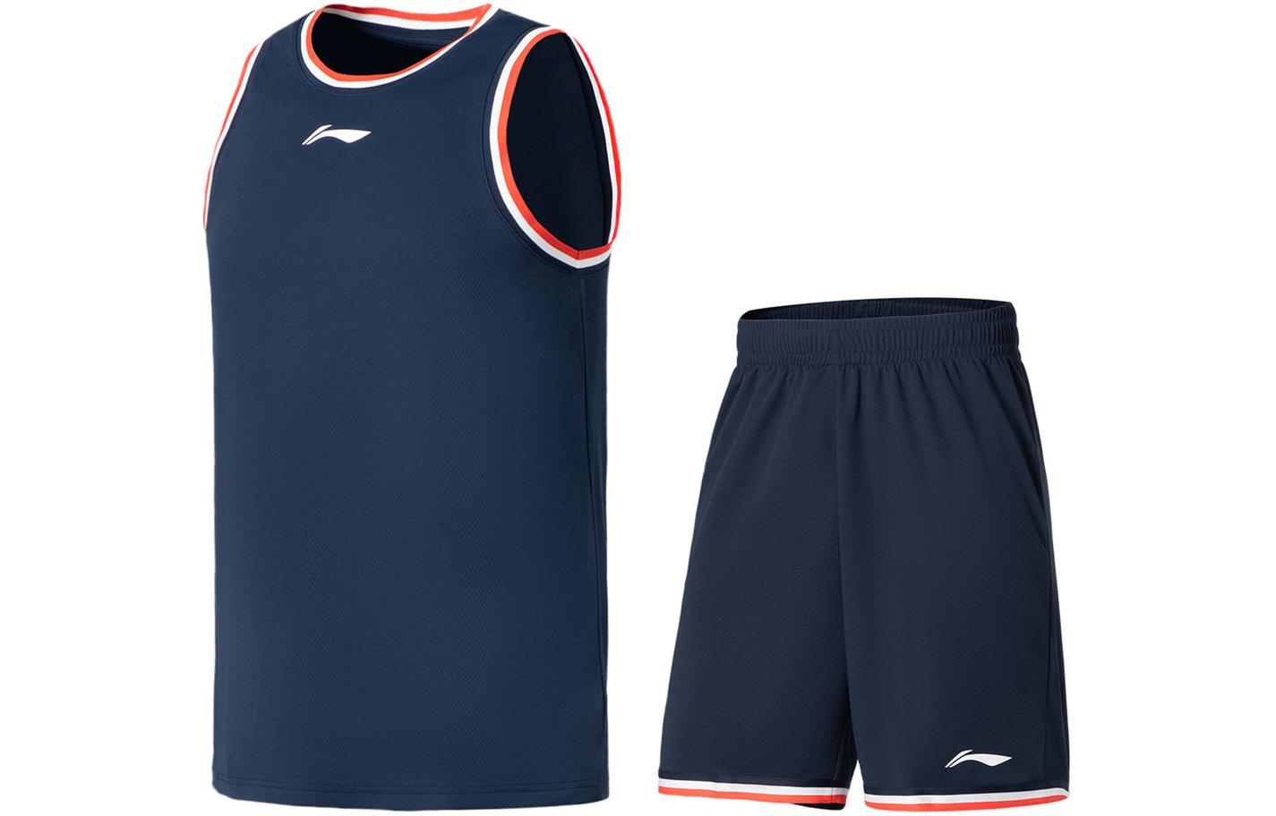 Li Ning Basketball Collection Casual Sportswear Men’s Guangdong Blue