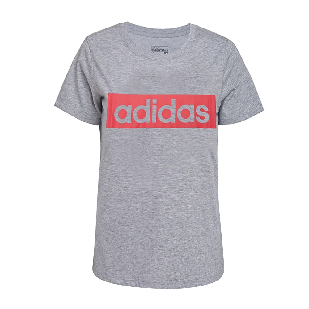 Adidas T-Shirts Women's Gray Crew Neck Moderate Straight Fit