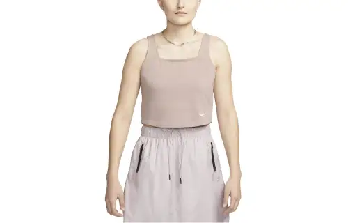 Nike Tank Tops Women's Light Taupe Straight Fit