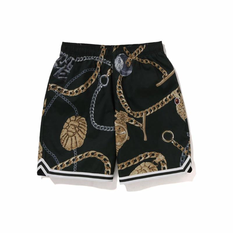 Мужские шорты A BATHING APE (разноцветные с принтом)