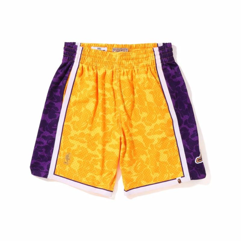 Мужские шорты A BATHING APE BAPE x Mitchell & Ness (камуфляжные)