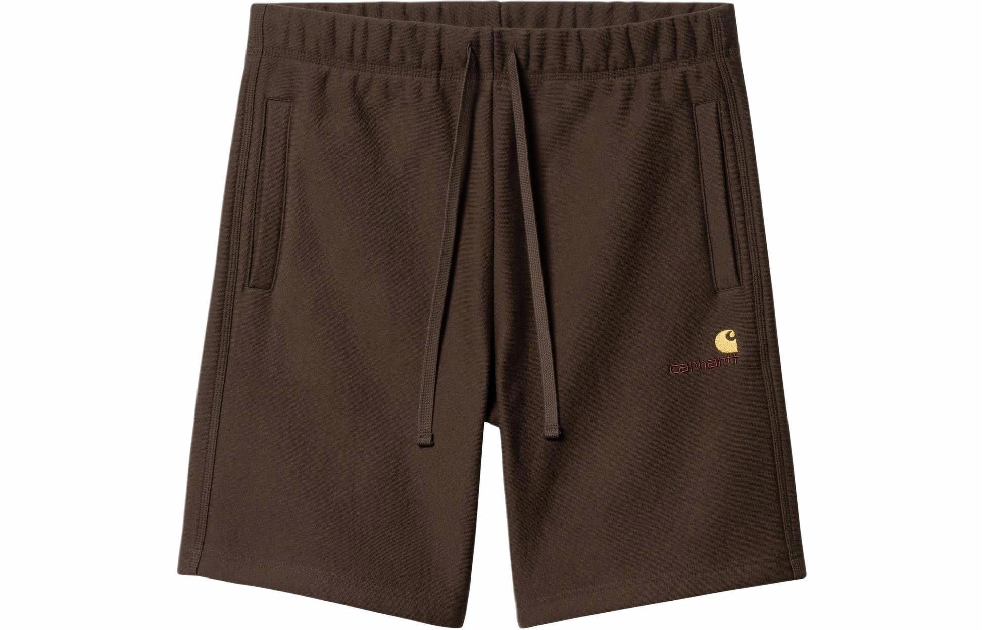 Мужские шорты Carhartt WIP American Script Sweat Short (коричневые)