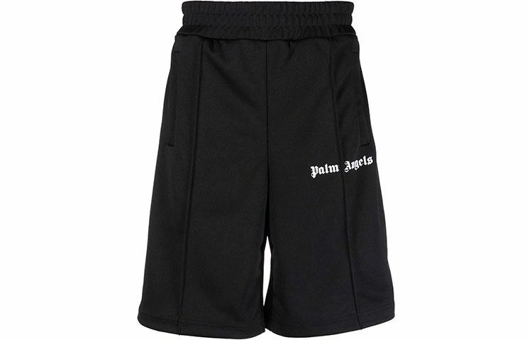 Мужские шорты PALM ANGELS PMCB011C99FAB001-1001 (черные)