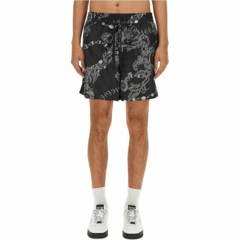 Мужские шорты Versace Jeans Couture Logo Print (черные)