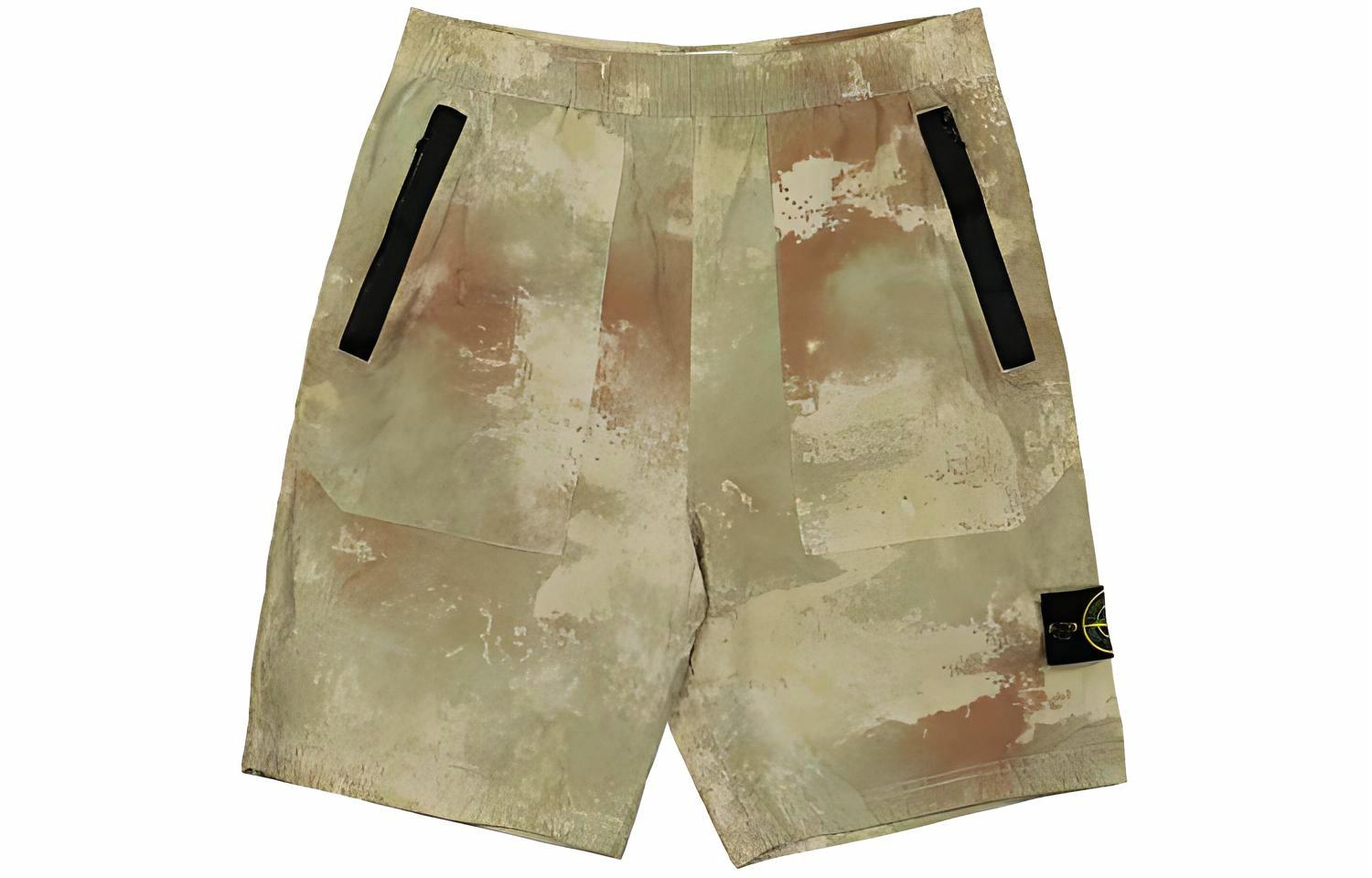Мужские шорты STONE ISLAND Camo (зеленые)