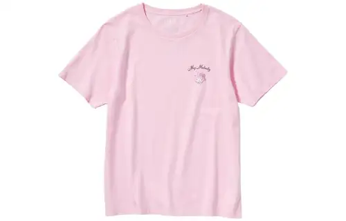 UNIQLO x Sanrio Regular T Shirt Women's Pastel Pink