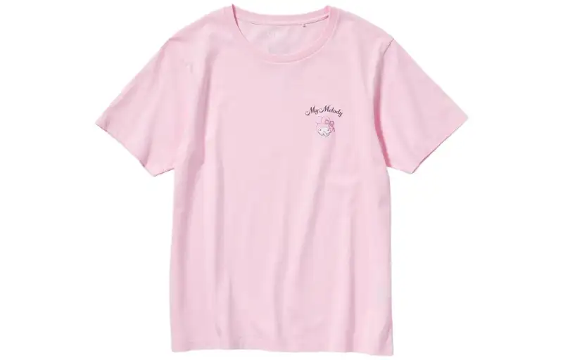 UNIQLO x Sanrio Regular T Shirt Women's Pastel Pink