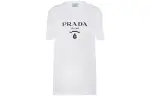 PRADA T Shirts Women's White Crew Neck Moderate Straight Fit