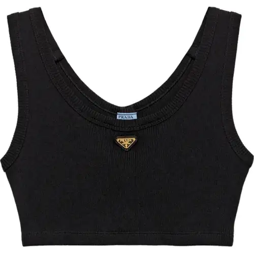 PRADA Triangle logo Tank Top