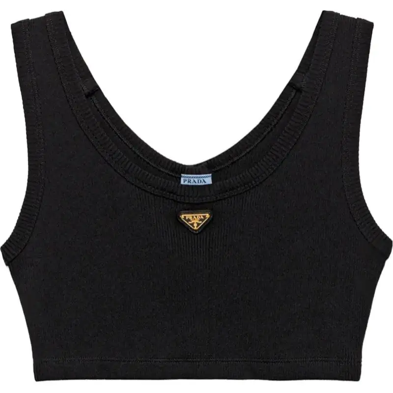 PRADA Triangle logo Tank Top