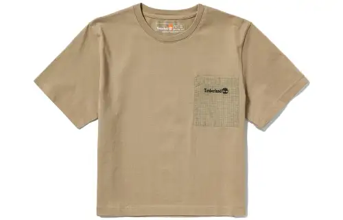 Timberland T Shirts Women's Liquorice Yellow Crew Neck Moderate