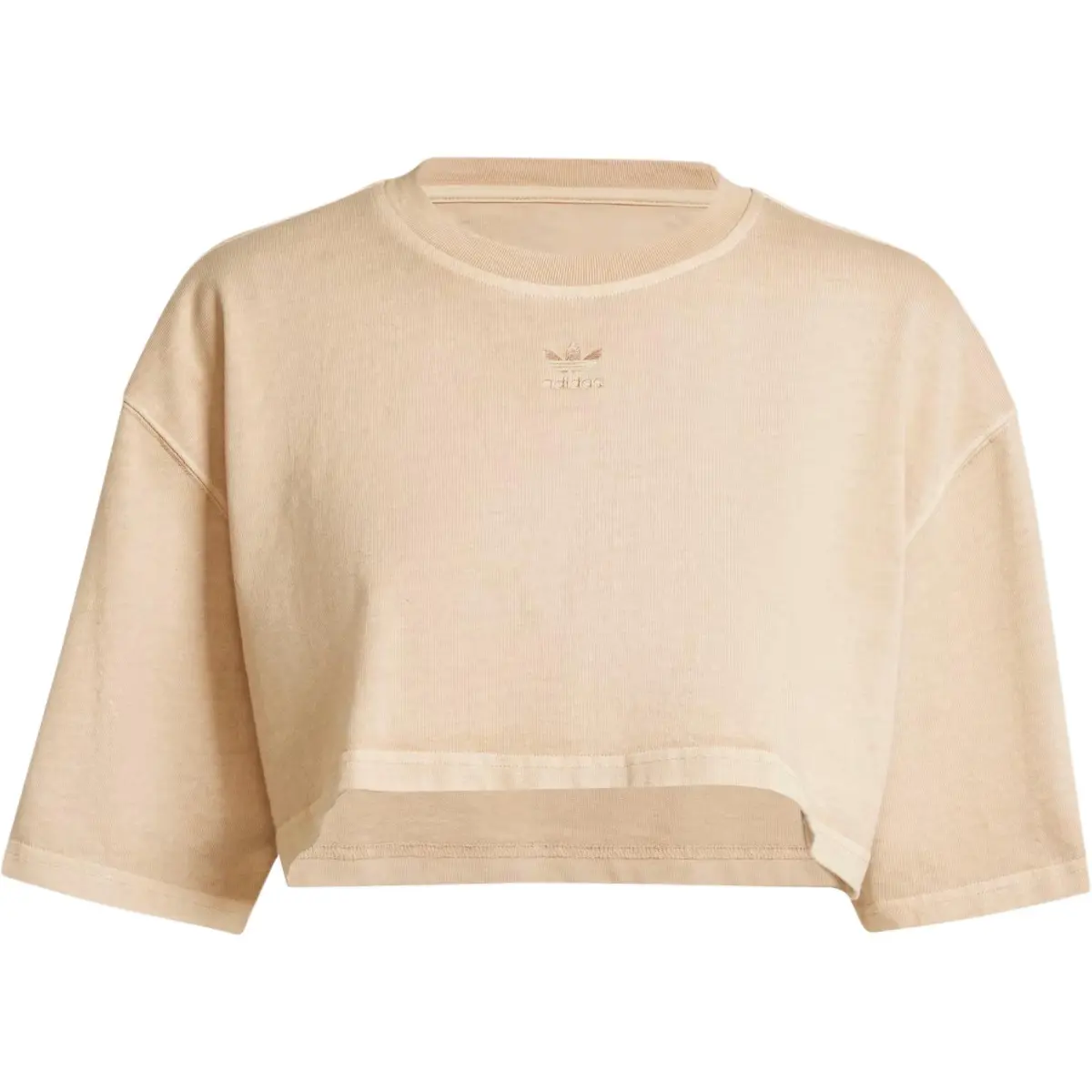 Adidas Originals ESSENTIALS+CROPPED TEE T Shirt Women's Brown