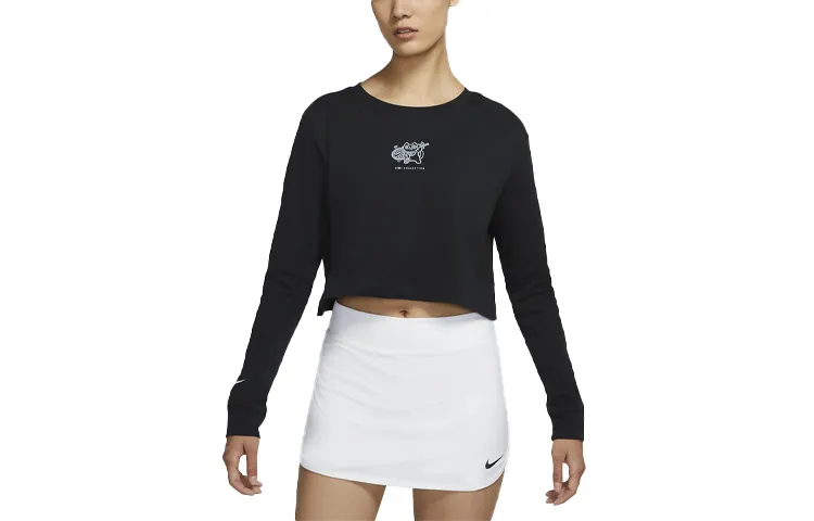 Nike Drop Shoulder Sleeve T Shirt Women's Black