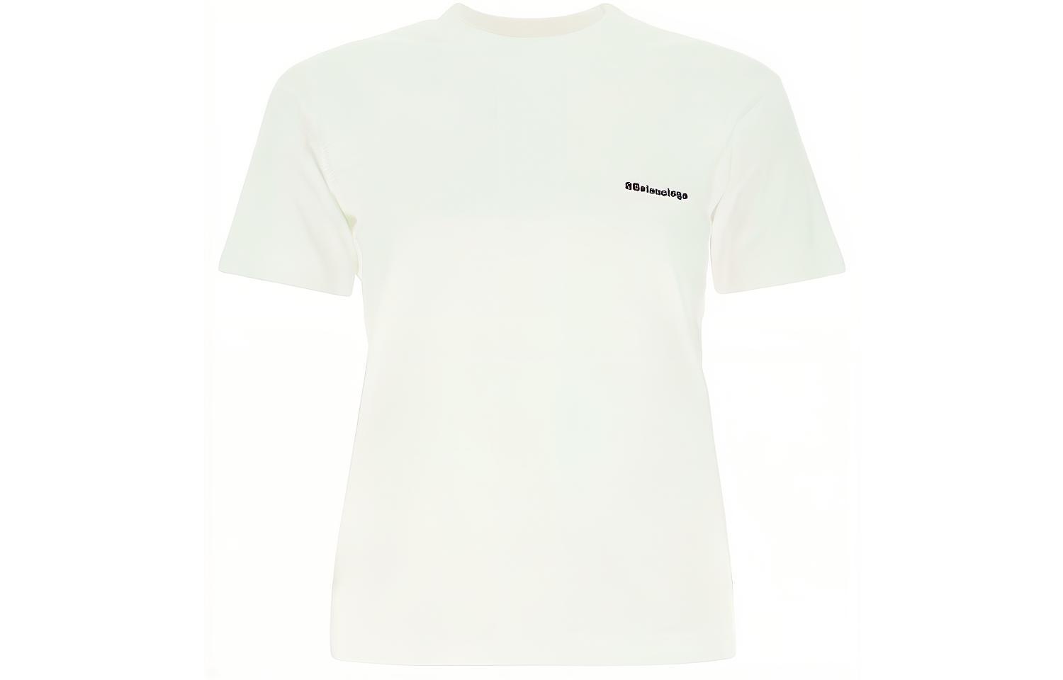 Женская футболка Balenciaga Logo (белая)