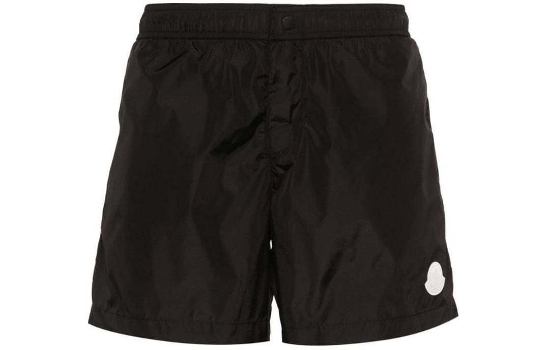 Мужские шлепанцы Moncler Swim Shorts (черные)