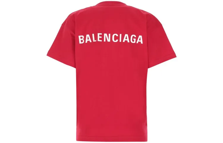 Balenciaga T Shirt, Loose Fit Women's Red