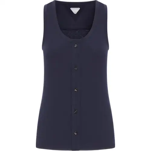 Bottega Veneta Single Breasted Sleeveless Top