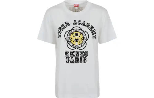 KENZO Logo Flocked Crewneck T-Shirt