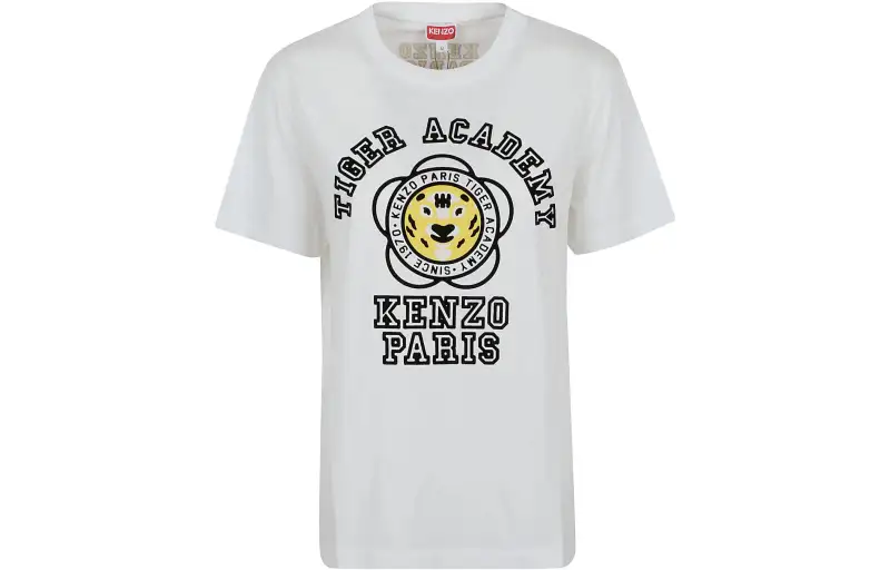 KENZO Logo Flocked Crewneck T-Shirt