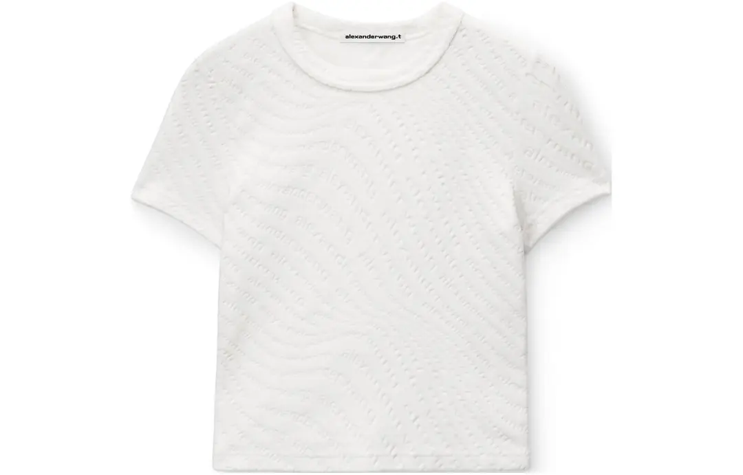 Alexander Wang Logo Jacquard Crewneck Knit Top