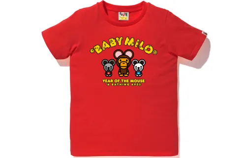 Bape Year Of The Mouse Baby Milo Tee Red