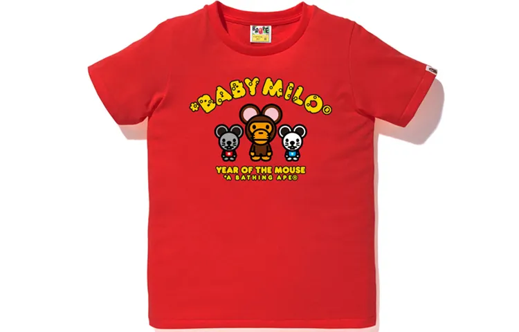 Bape Year Of The Mouse Baby Milo Tee Red