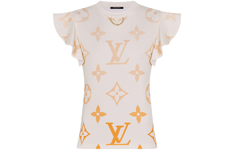 Женская футболка Louis Vuitton (светло-розовая) — фото 1