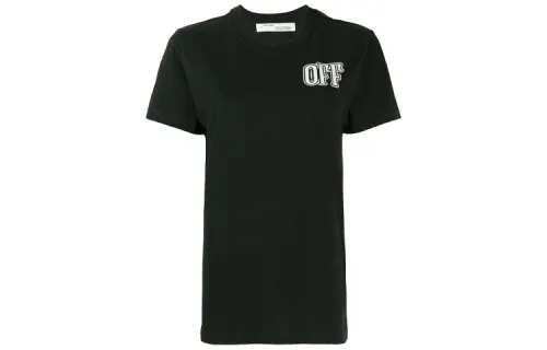 OFF WHITE FW20 T Shirts Women's Black Crew Neck Moderate Straight Fit