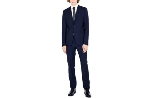 DIOR Business Suits Men's Navy Suit Collar Moderate
