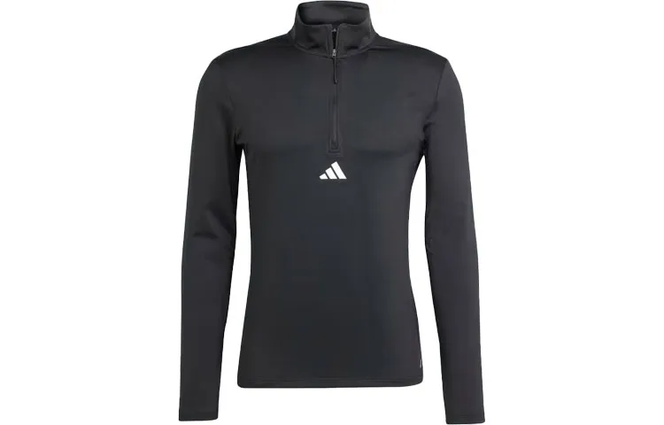 Adidas Workout Quarter Zip Track Top Workout Clothing Men's Black