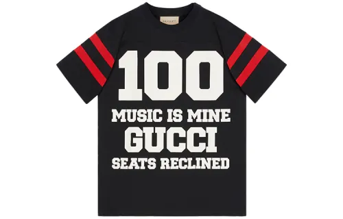 GUCCI FW21 Drop Shoulder Sleeve T Shirt Women's Black