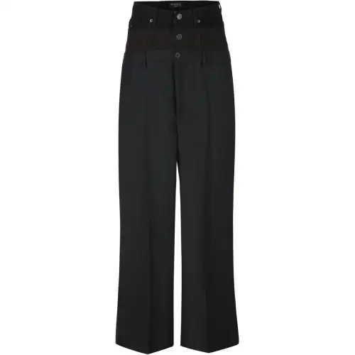 Balenciaga Front Pleat Layered Trousers